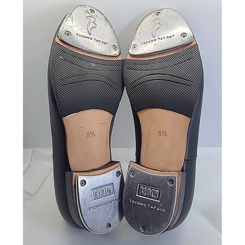 Capezio Tap Shoes Womens SZ 6.5 Black Leather Oxford Professional Dancewear Good - Picture 9 of 16